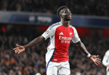Arsenal : Saka déterminé à inscrire son nom dans les annales Bukayo Saka