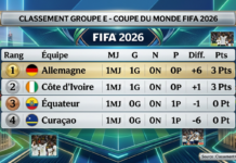 Coupe du Monde : Aperçu et Classement Actuel du Groupe E Classement groupe E coupe du monde 2026