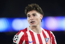 Atletico : Godin compte persuader Alvarez de rejoindre le club Julian Alvarez